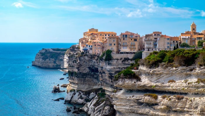 Beach and landscape un Bonifacio Corsica