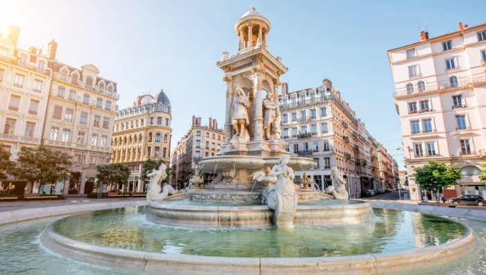 fountain at Lyon, France