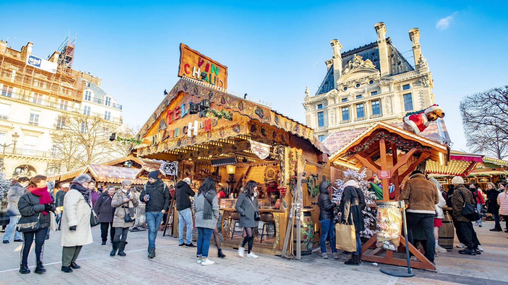 paris christmas market in the tuileries