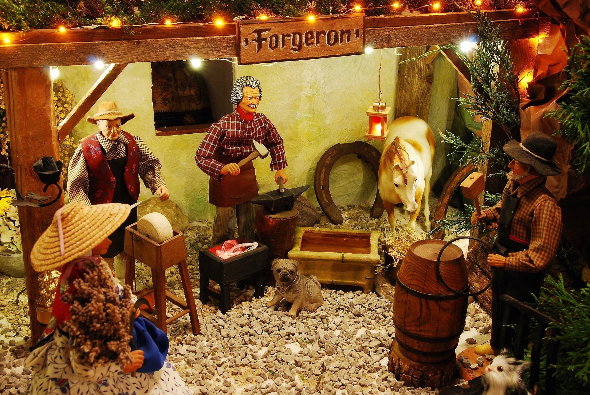 french christmas traditions and celebrations: santons in the crèche