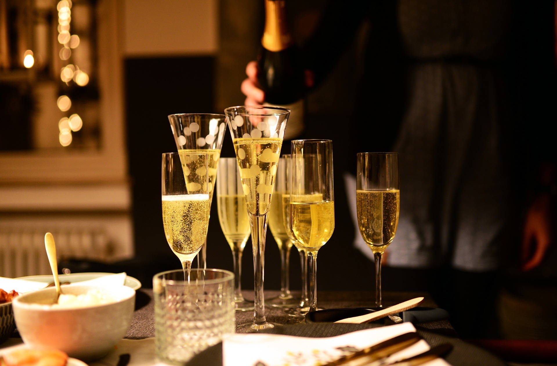 french new year traditions and celebrations champagne at the dinner